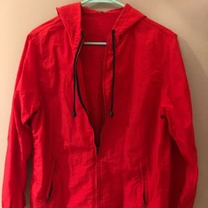 NEW pacsun red windbreaker zip up!